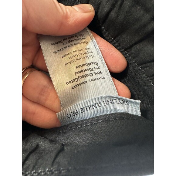 Paige Jeans 25 Waist Black Denim Skyline Ankle Peg - Picture 3 of 3